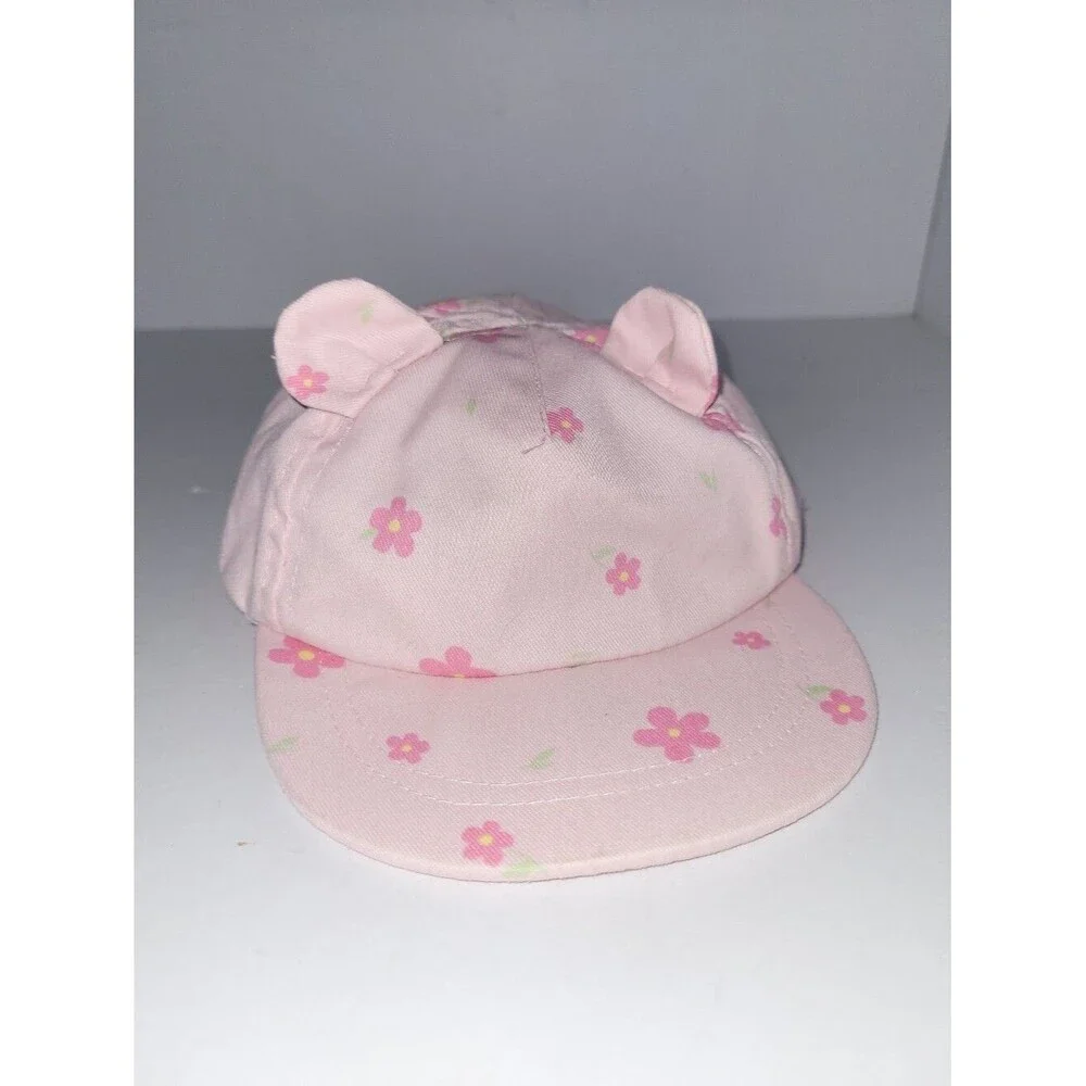 Primark Size 6-12 Months Light Pink Floral Baby Hat